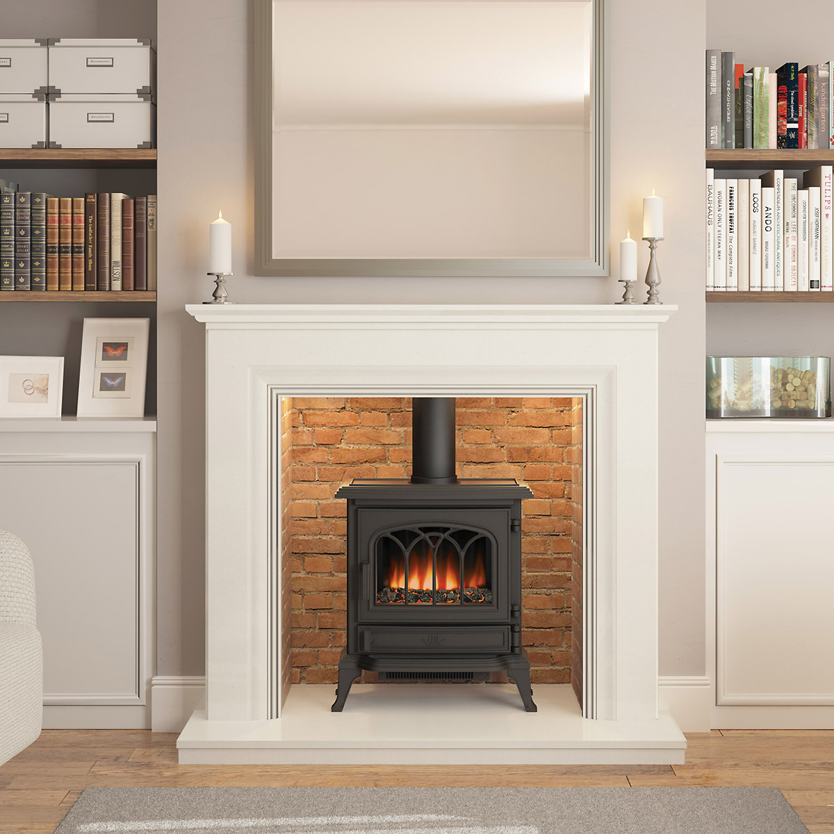 Be Modern Elstow Matt Black Electric Stove