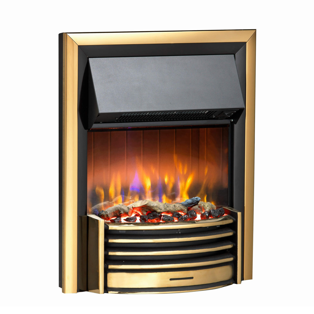Dimplex Lerwick Brass Optiflame 3D Electric Inset Fire | Housing Units