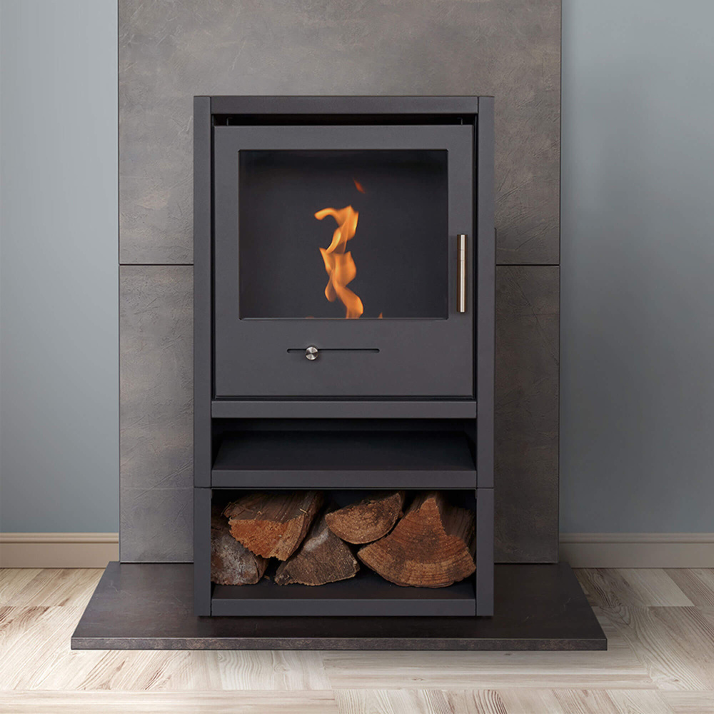 OKO S1 Bioethanol Stove with Log Store | Housing Units