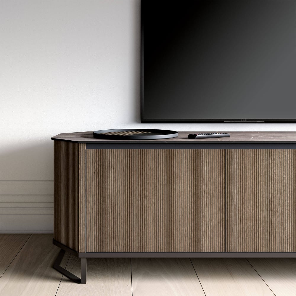 Tv Unit Ribbed Oak Oratino Ribbed Wood TV Unit | Housing Units