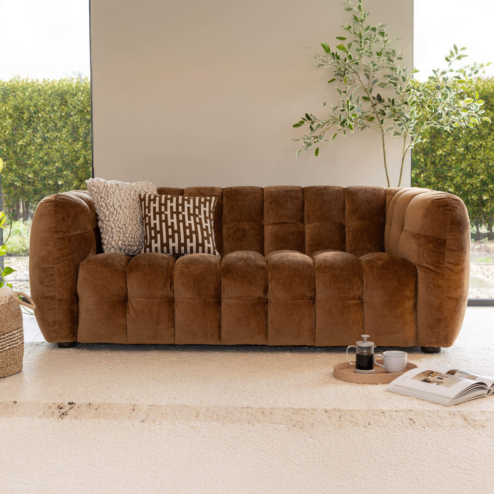 クロコ調 2seaters Sofa Rocco Bronze Fabric 2 Seater Sofa | Housing Units