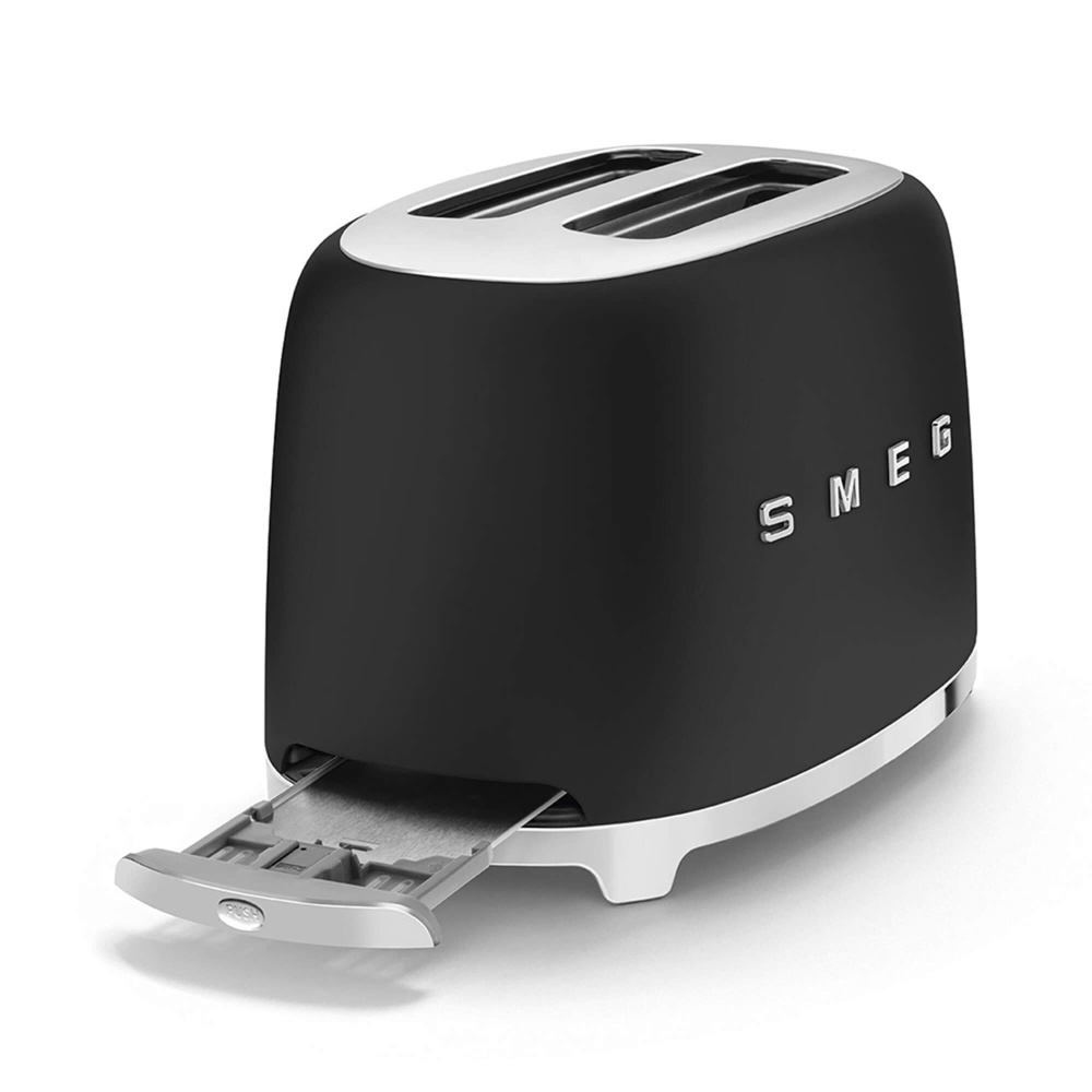 SMEG ブラック トースター 2スロット Smeg Matte Black 2 Slice Toaster | Housing Units