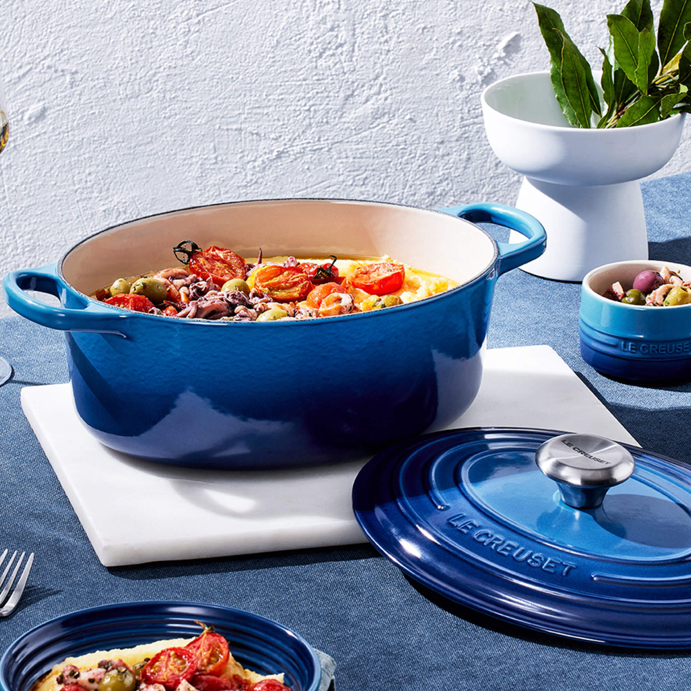 Le Creuset Cast Iron Azure Oval 29cm Casserole Dish | Housing Units