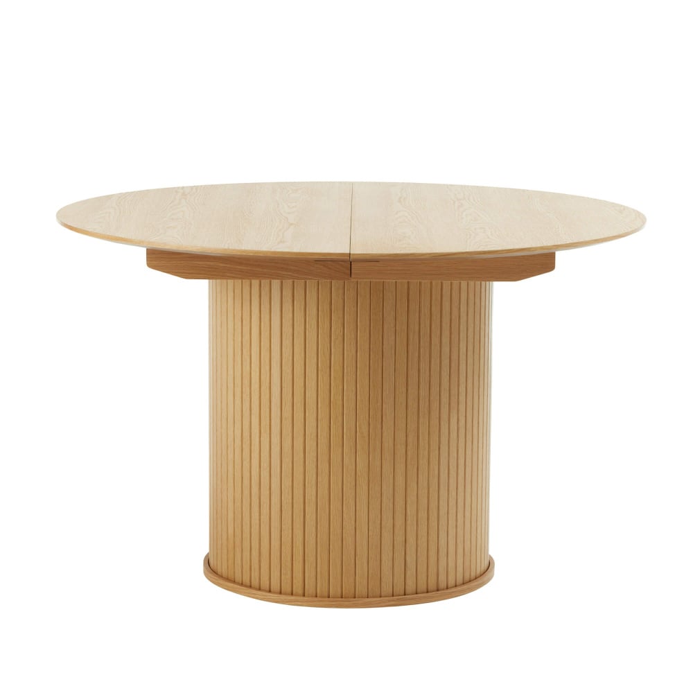 Annika 120-170cm Round Extending Natural Oak Dining Table | Housing Units