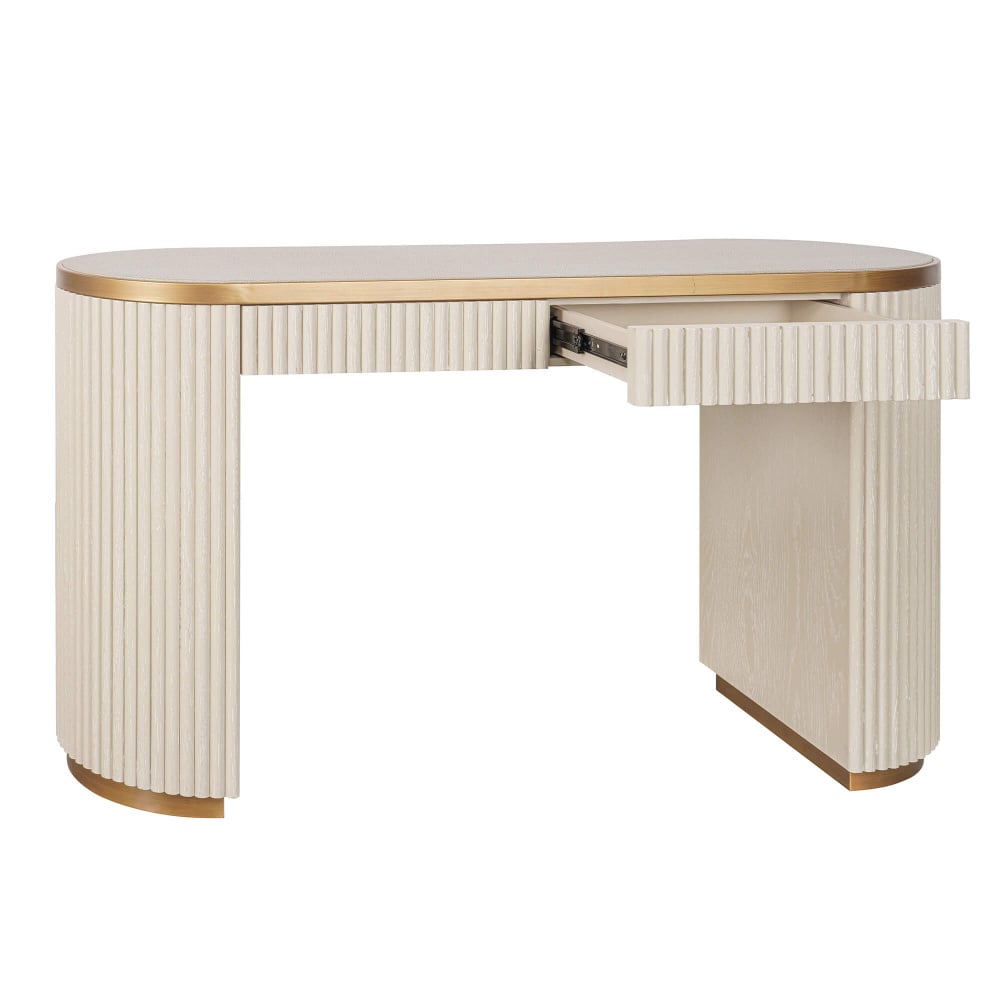 ivory dressing table Serenity Reeded luxury makeup vanity table