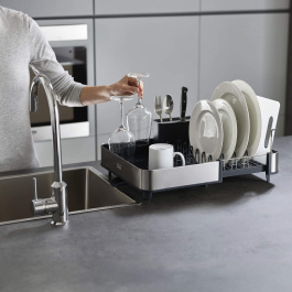 Joseph Joseph Extend Steel Expandable Dish Drainer With Soap Pump