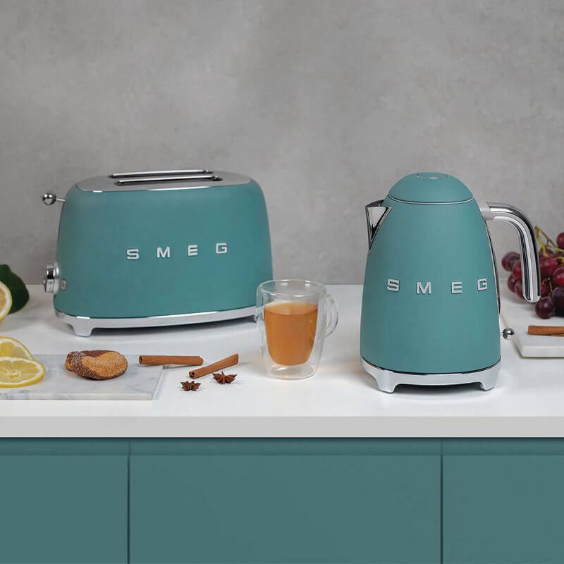 Mint Green Pastel Kettle And Toaster Set Smeg 4-Slice Toaster