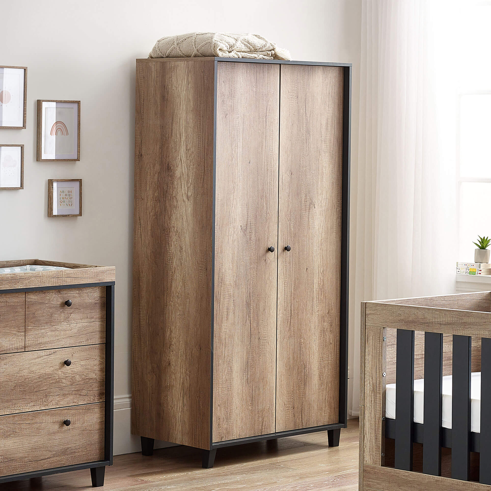 BabyStyle Montana Oak Double Wardrobe