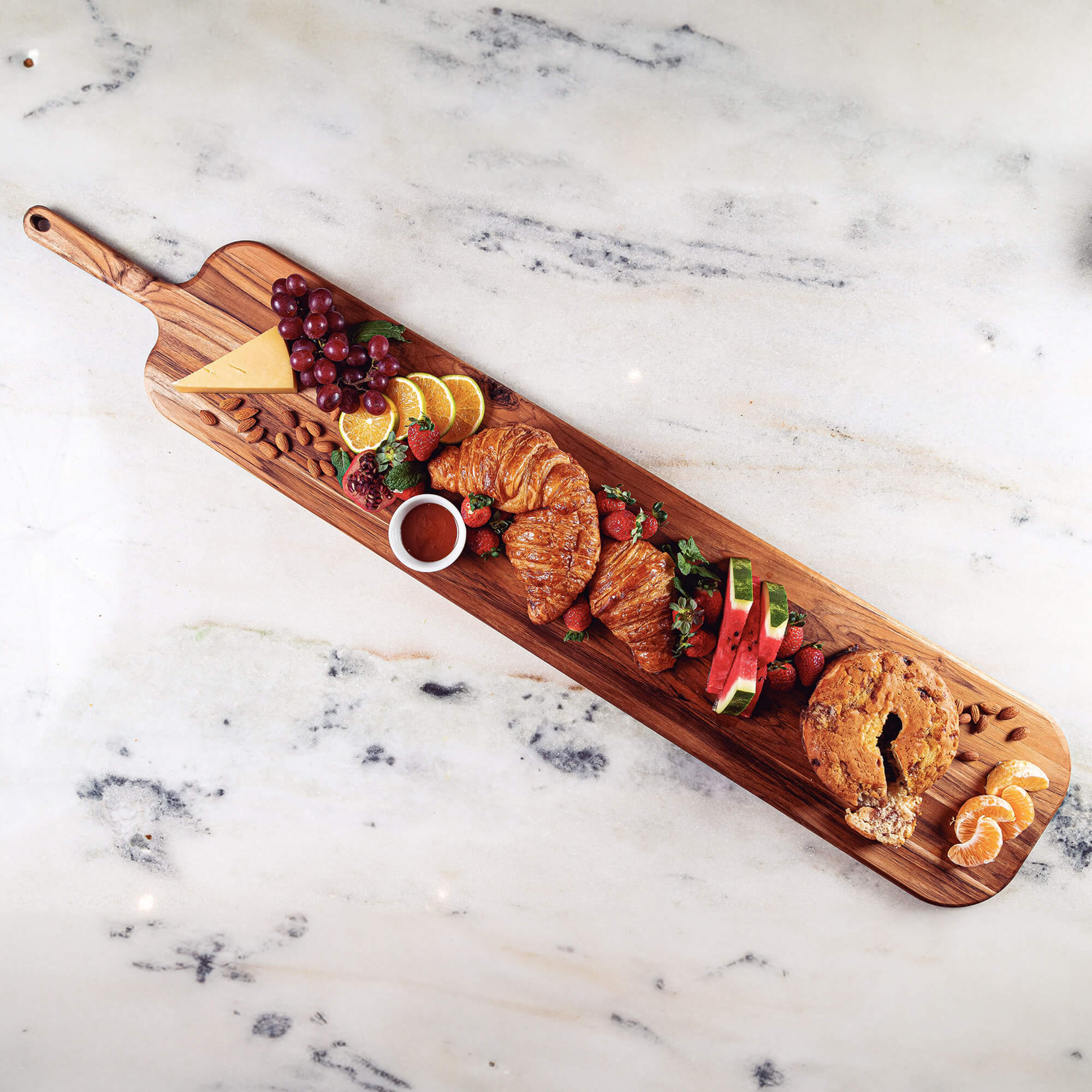 Tramontina Long Teak Wood Serving Board With Handle