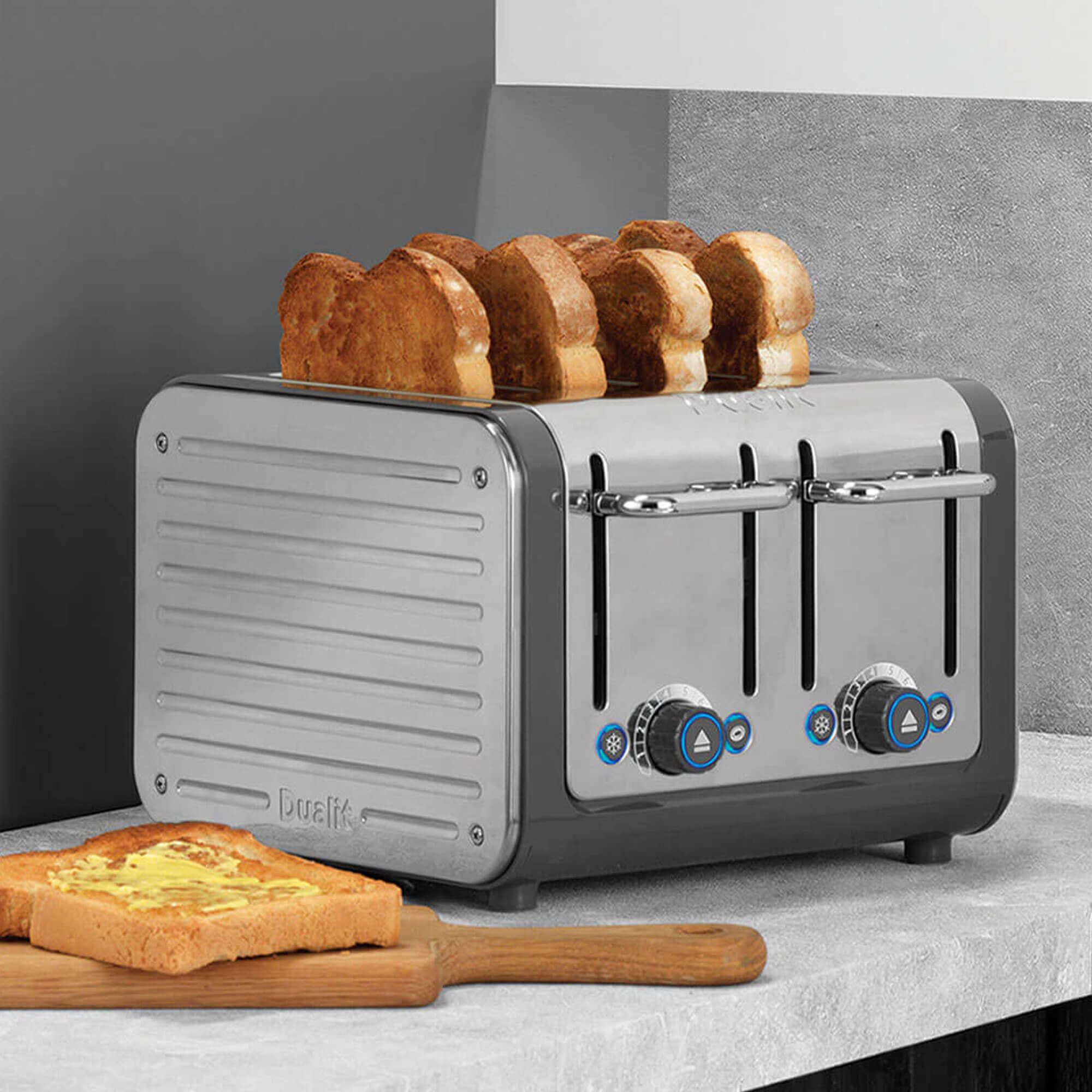 Dualit Architect Grey Steel Slice Toaster