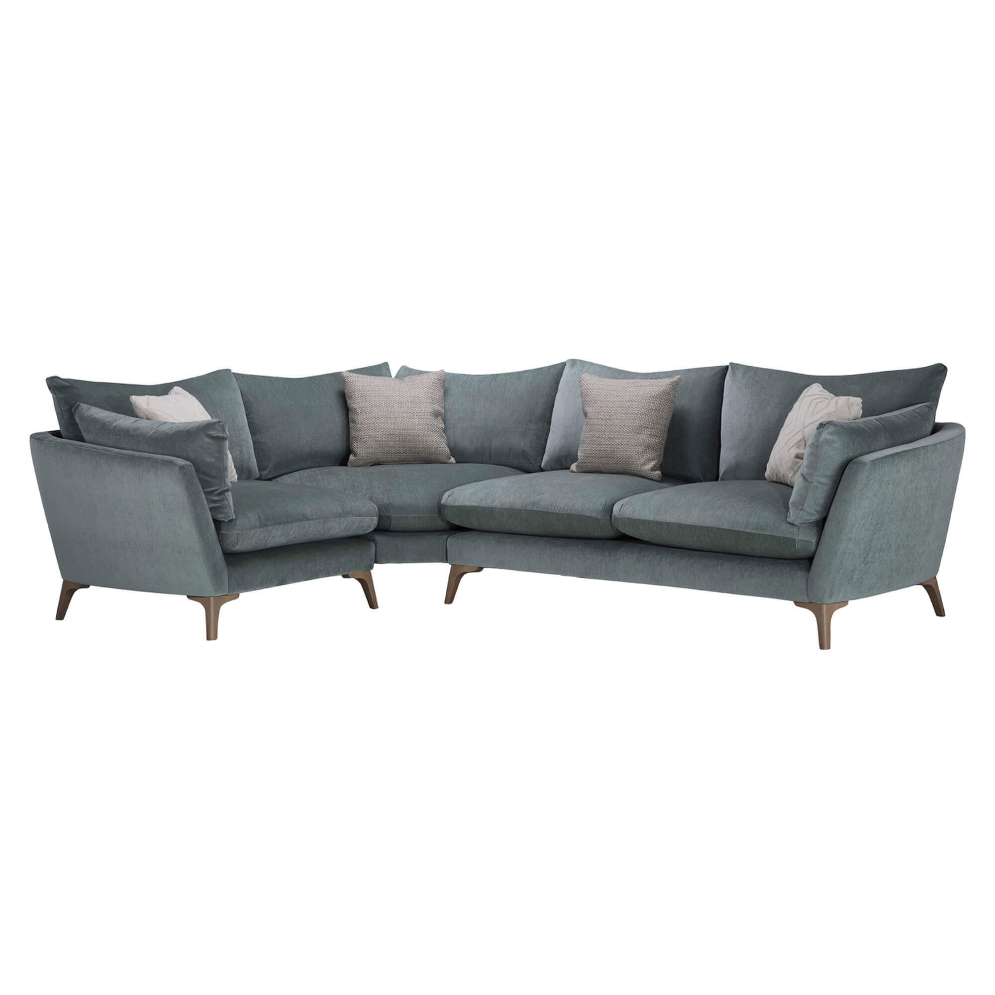 Erasmus Dusk Jade Green Fabric Large Right Hand Corner Group