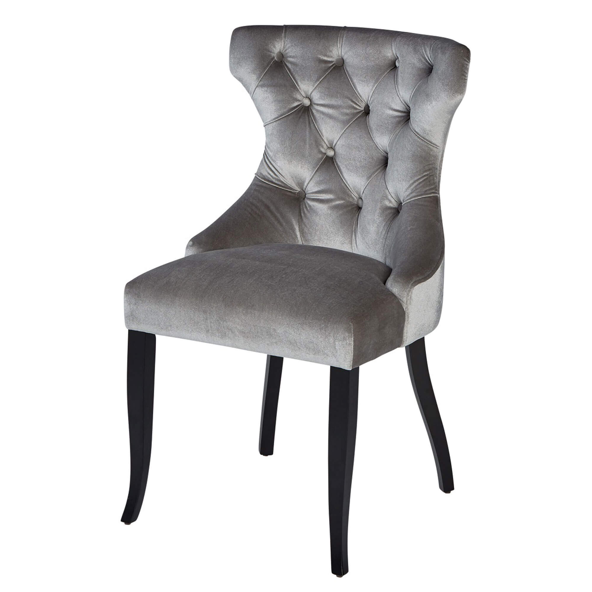 Gaudi Silver Velvet Dining Chair