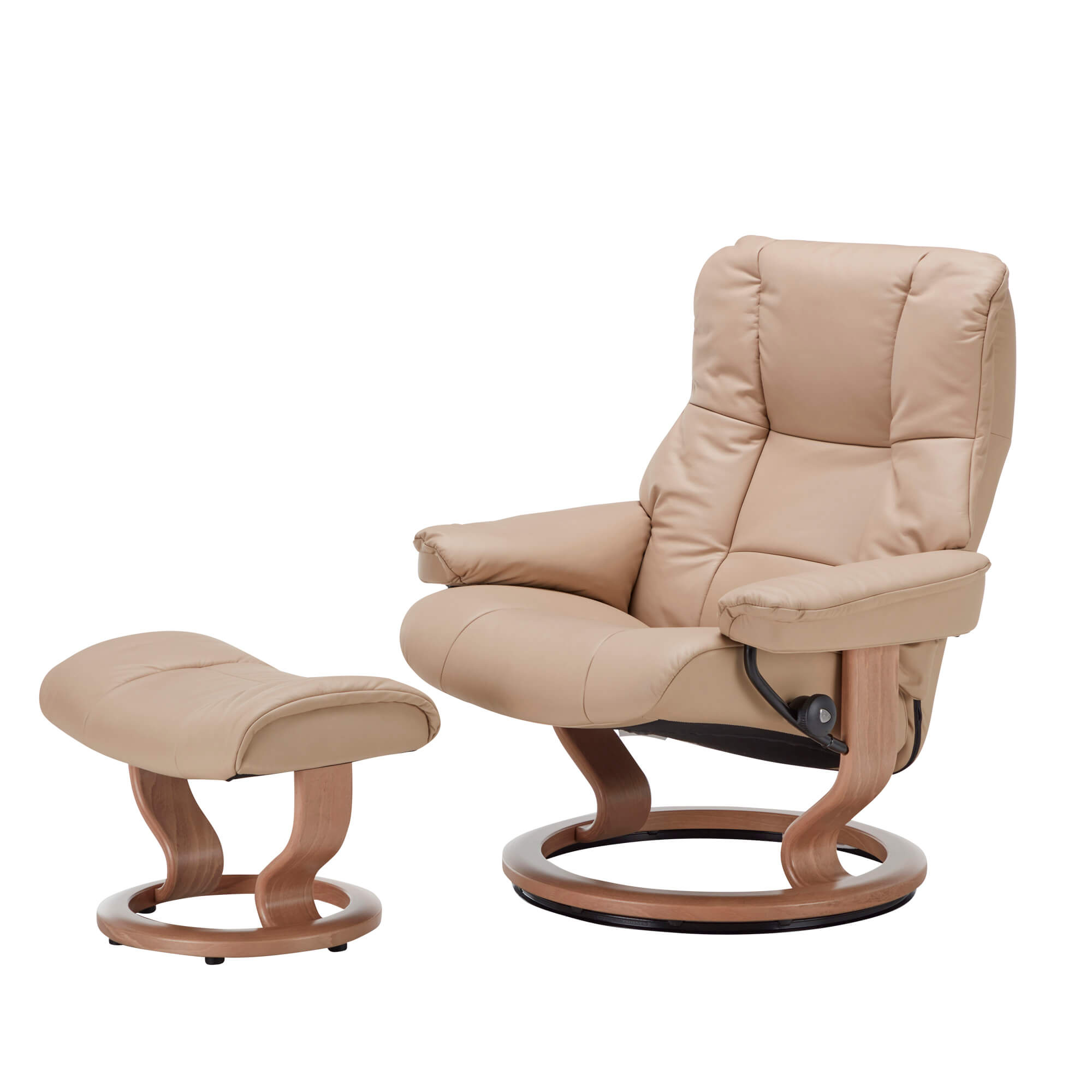 Stressless Mayfair Large Recliner Chair Stool with Classic Base in