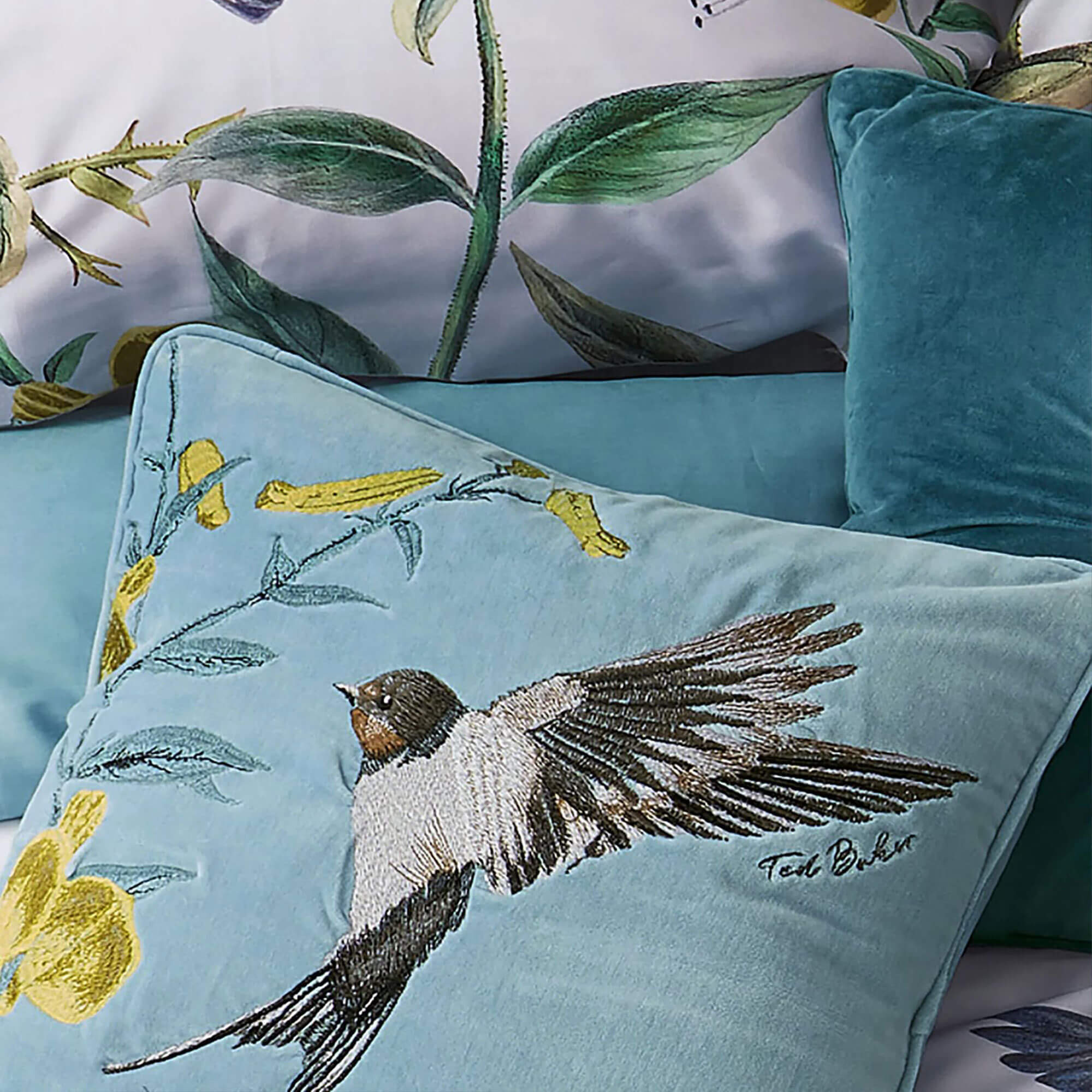 Ted Baker Botanical Birds Multi Cushion