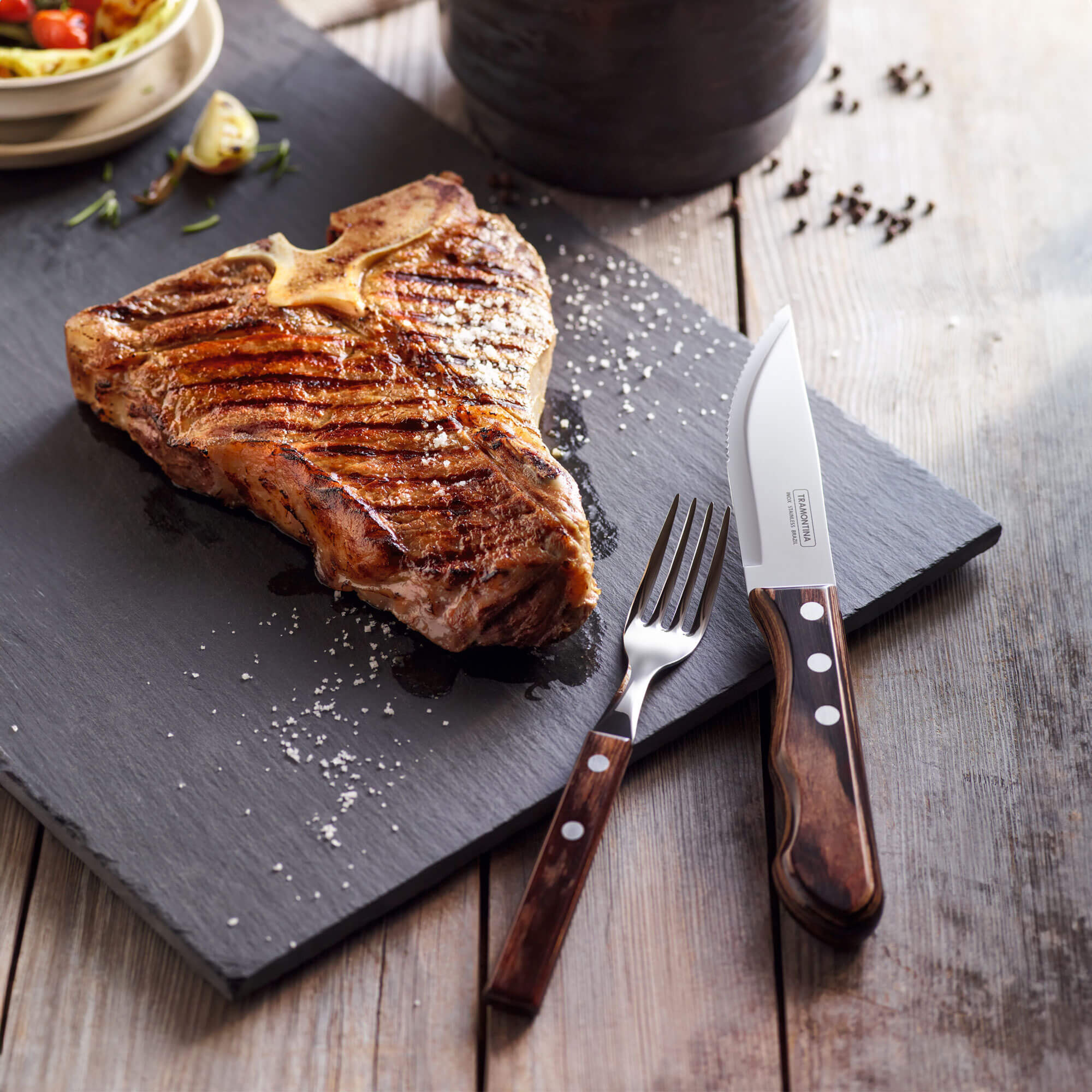 Tramontina Churrasco カトラリーセット 12ピース Tramontina Churrasco 12-Piece Jumbo Flatware Set with