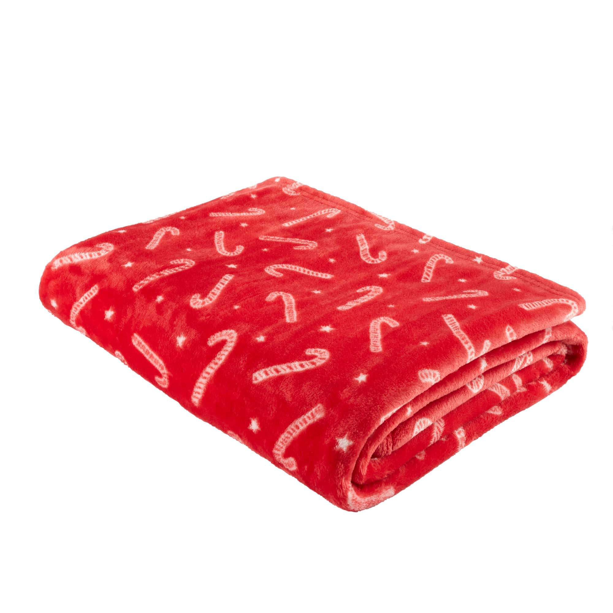Catherine Lansfield Christmas Candy Cane Throw