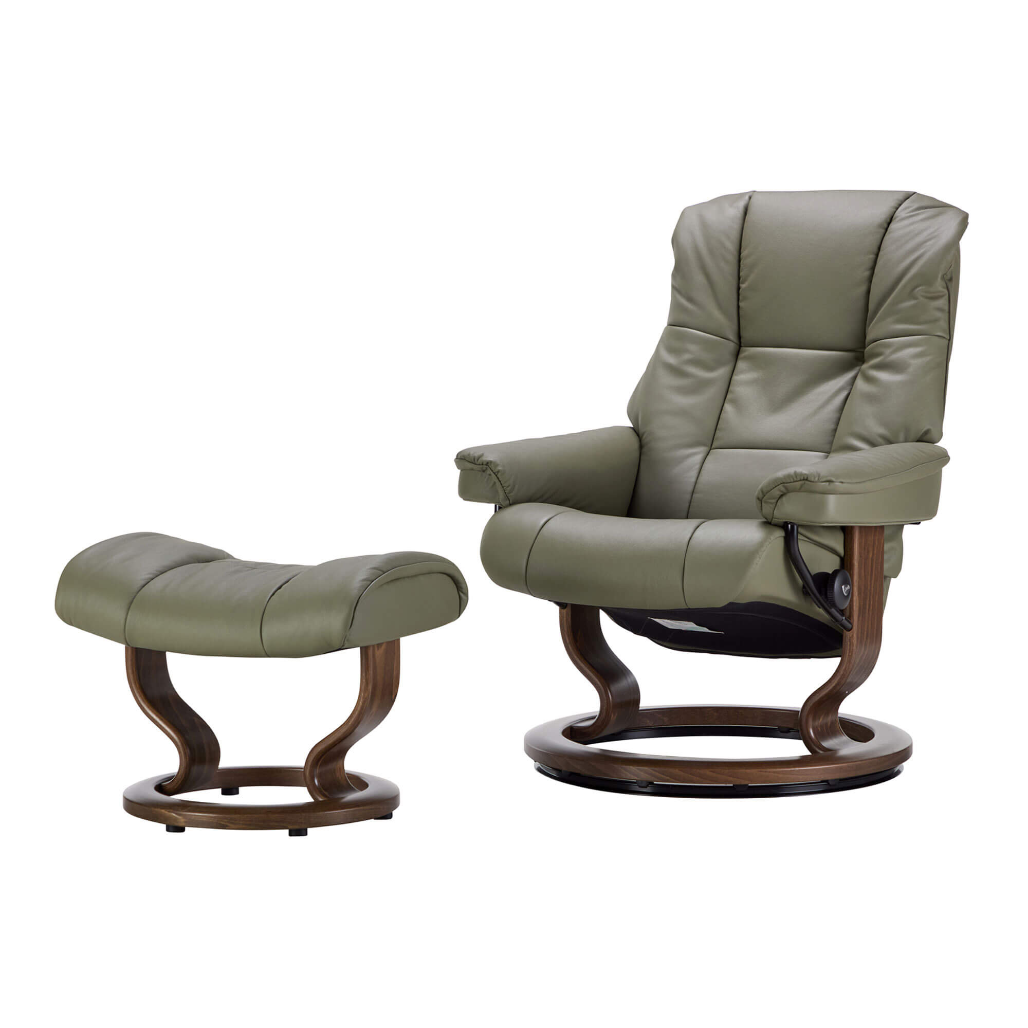 Stressless Mayfair Small Leather Recliner Chair Footstool In