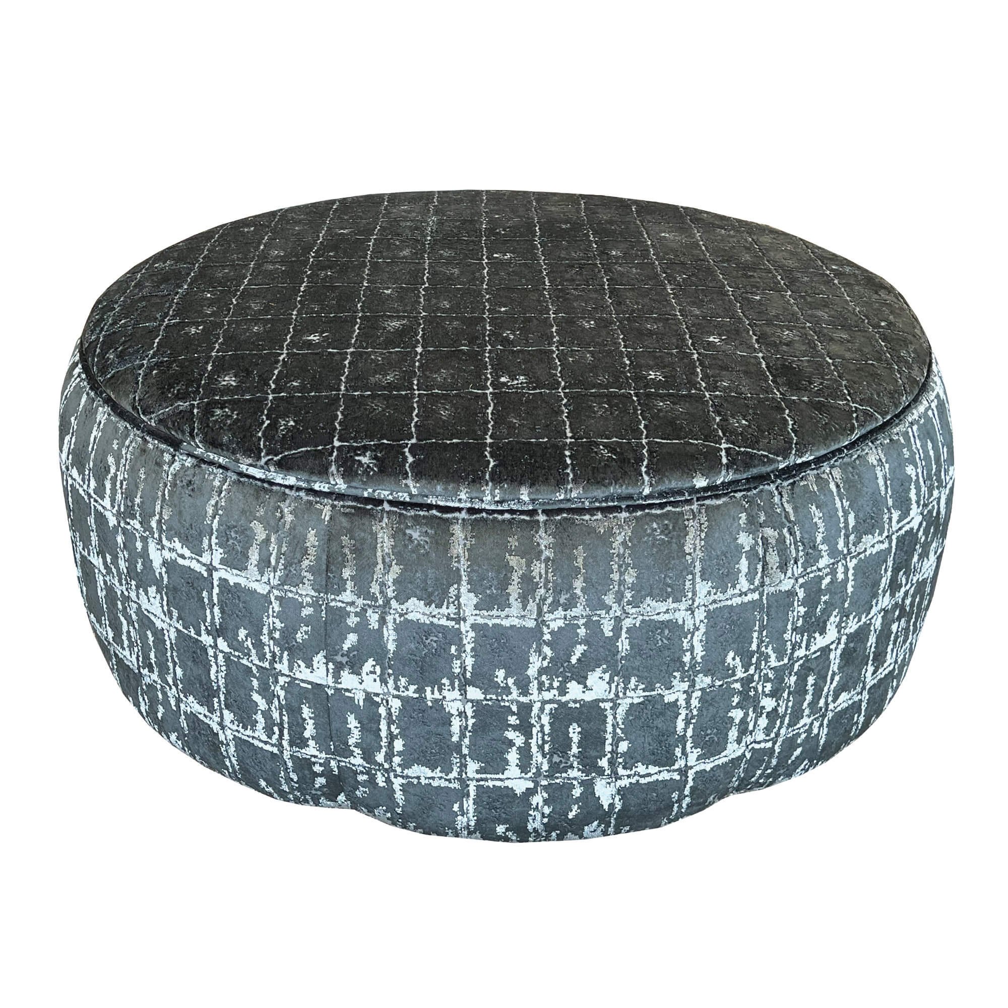 velvet patterned stool