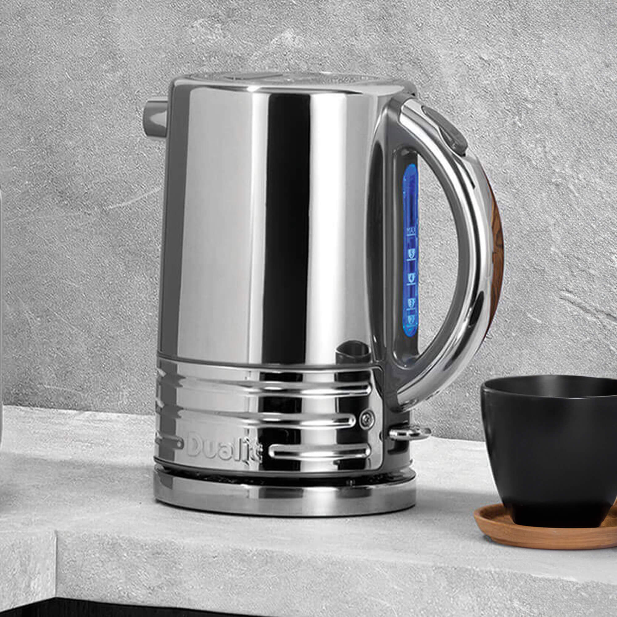 Dualit Architect Grey Steel Litre Kettle