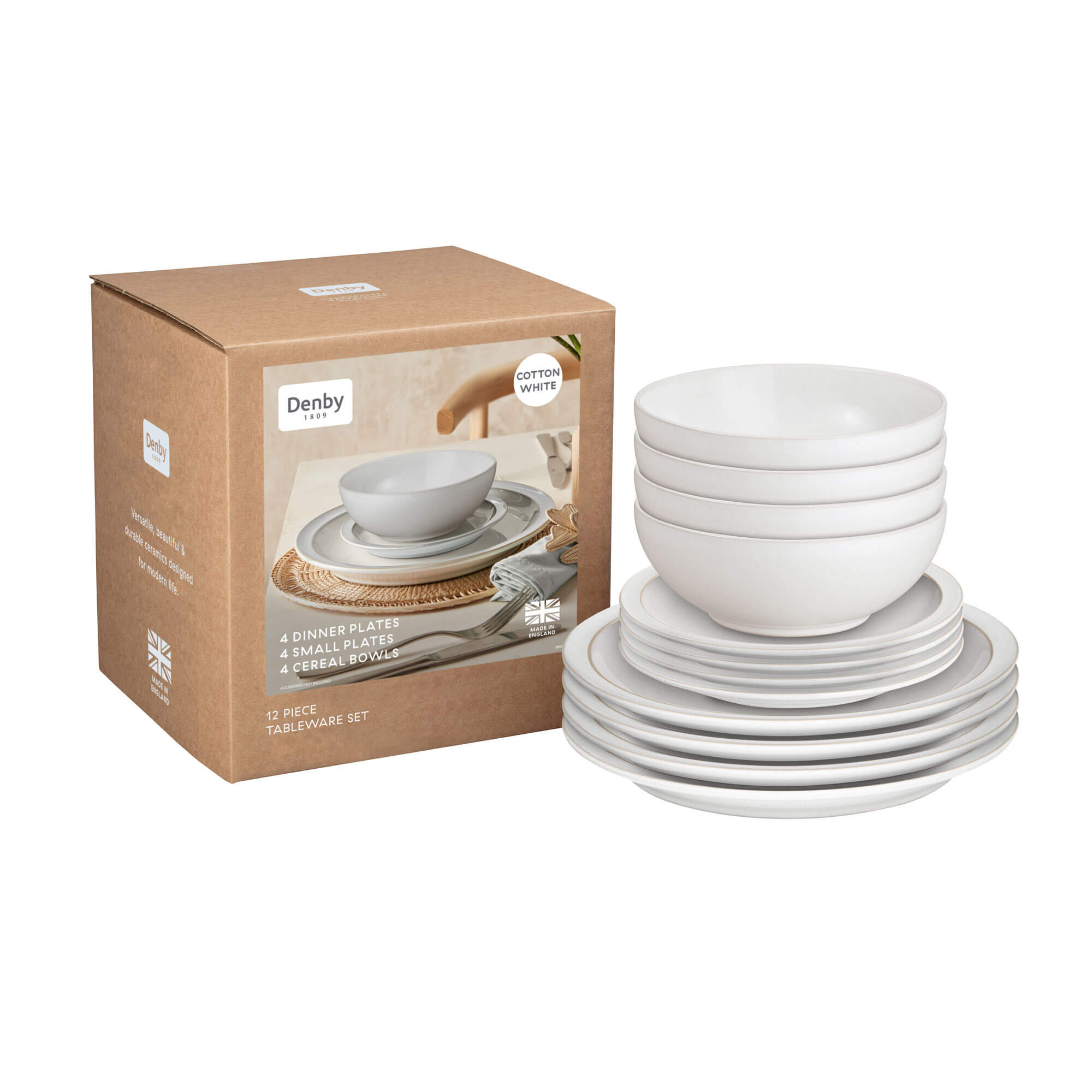 Denby Cotton White Dinnerware Collection