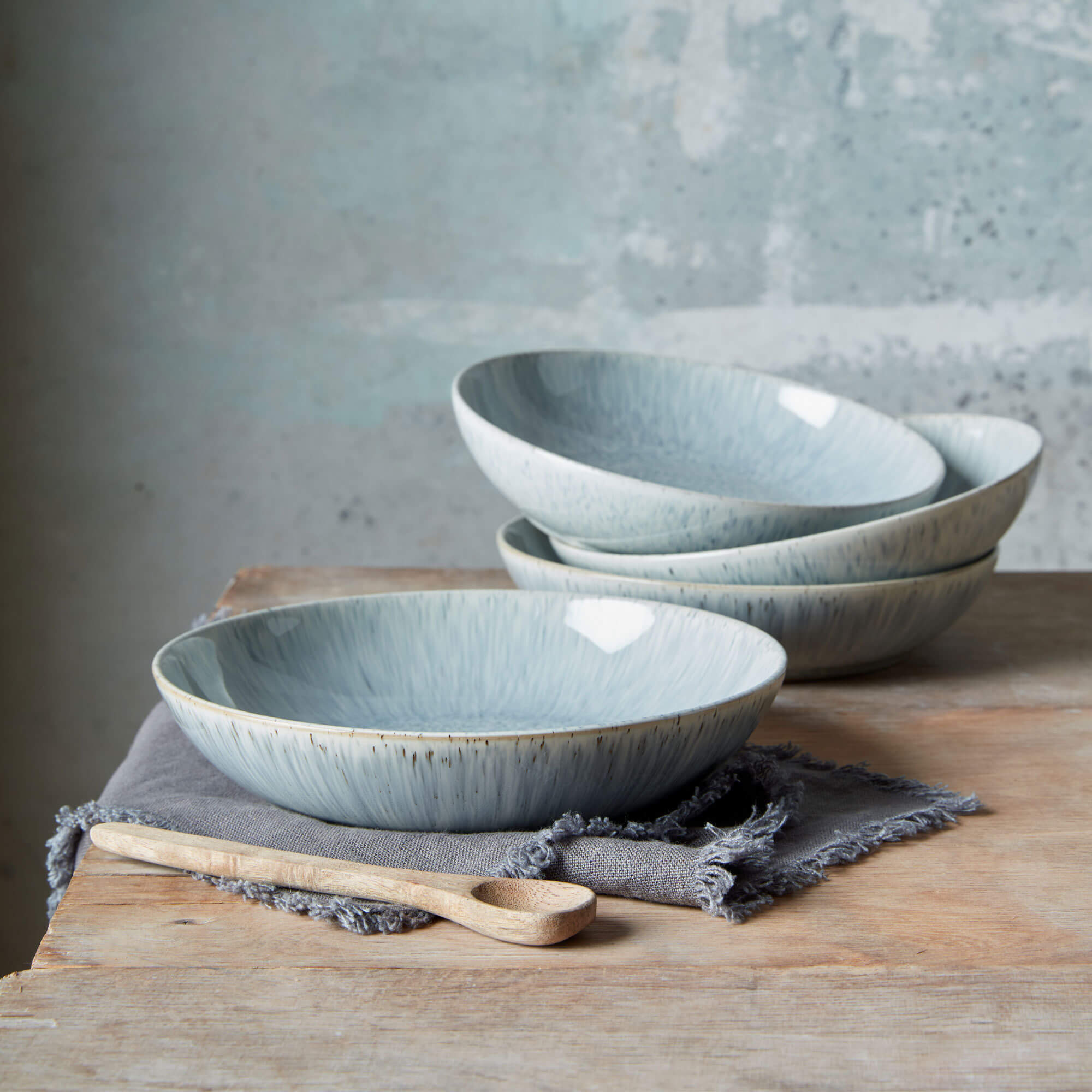 Denby Halo Speckle Set Of Pasta Bowls