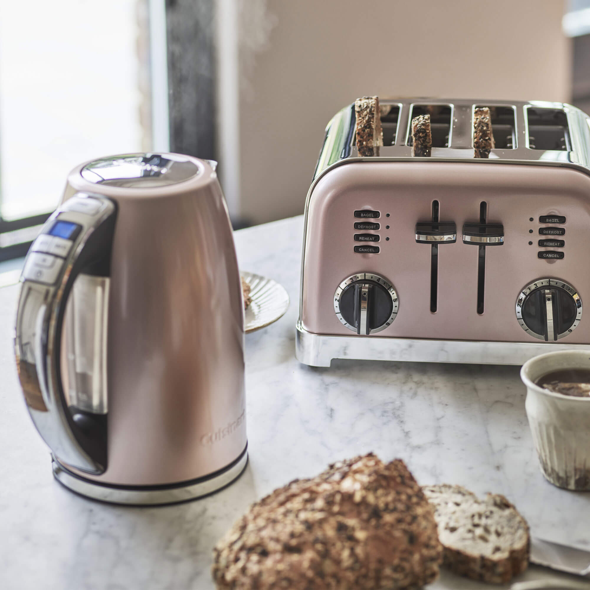 Rose Gold Smeg Kettle And Toaster Kitchen Appliances Smeg Rose