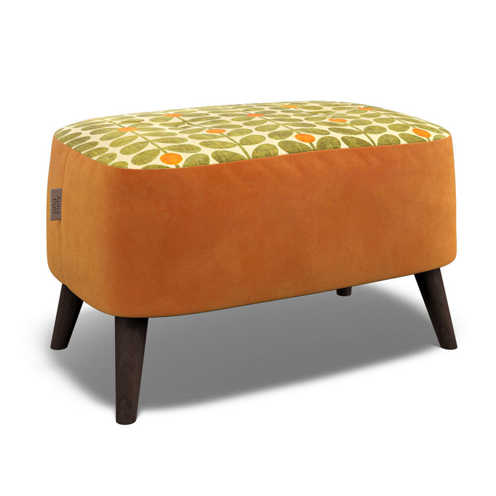 Orla Kiely Donegal Sixties Stem Fawn Bandon Orange Velvet