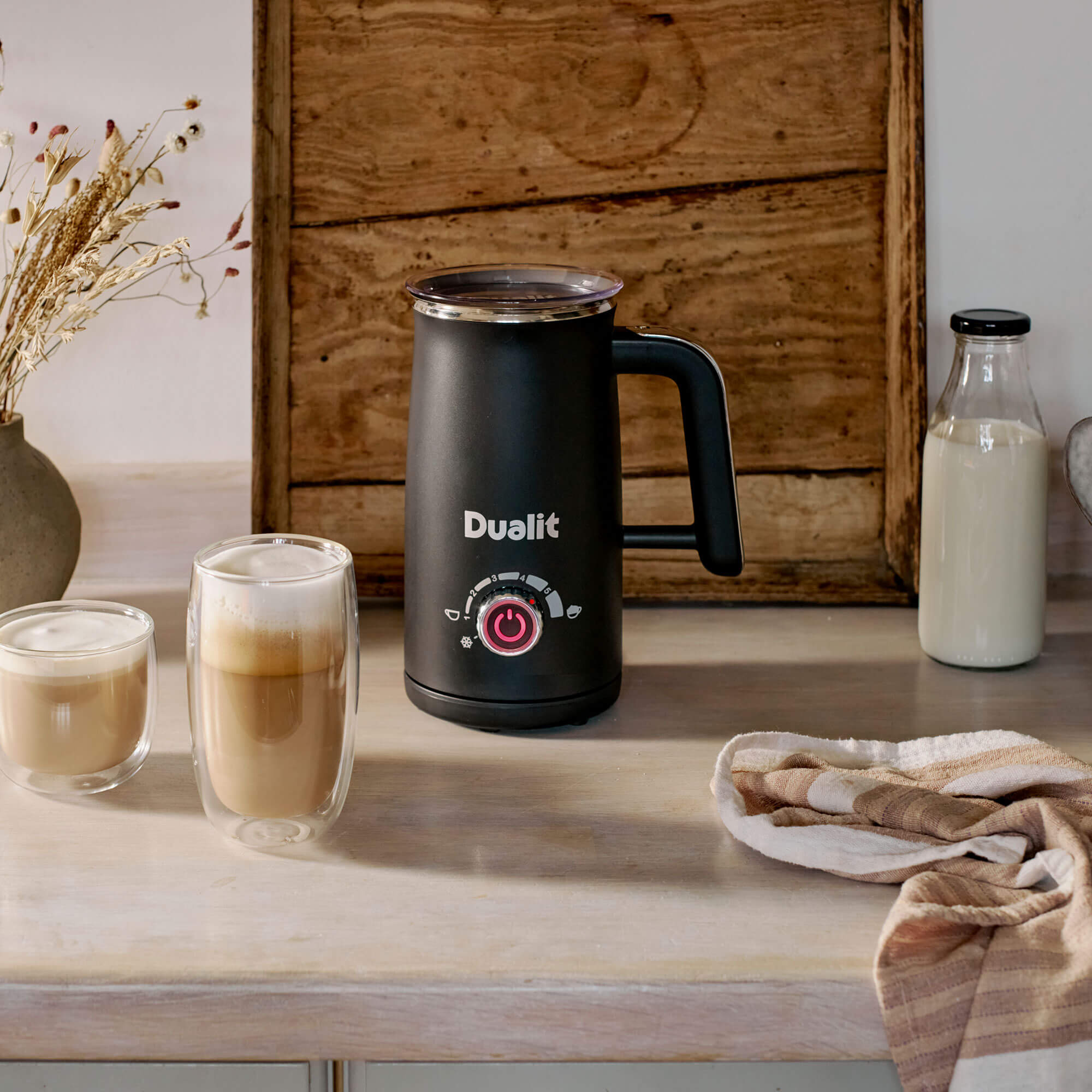 Dualit Matte Black Milk Frother Max