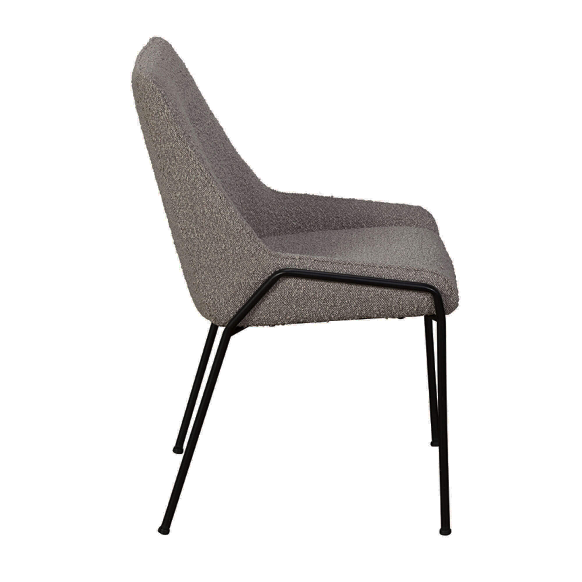 Aimie Grey Boucle Dining Chair
