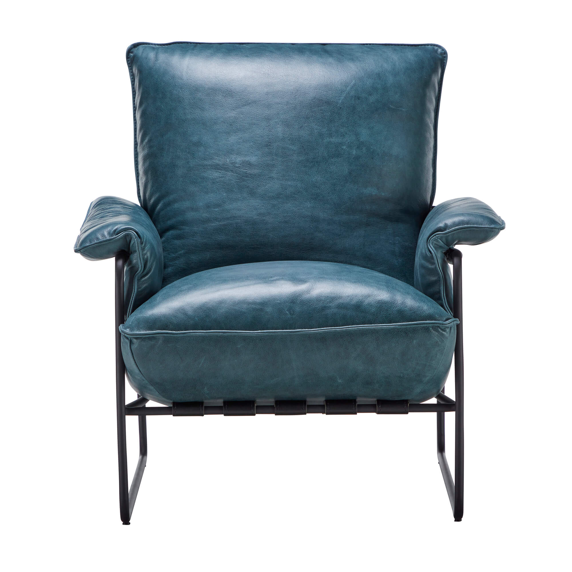 Manhattan Blue Leather Relaxa Lounge Chair