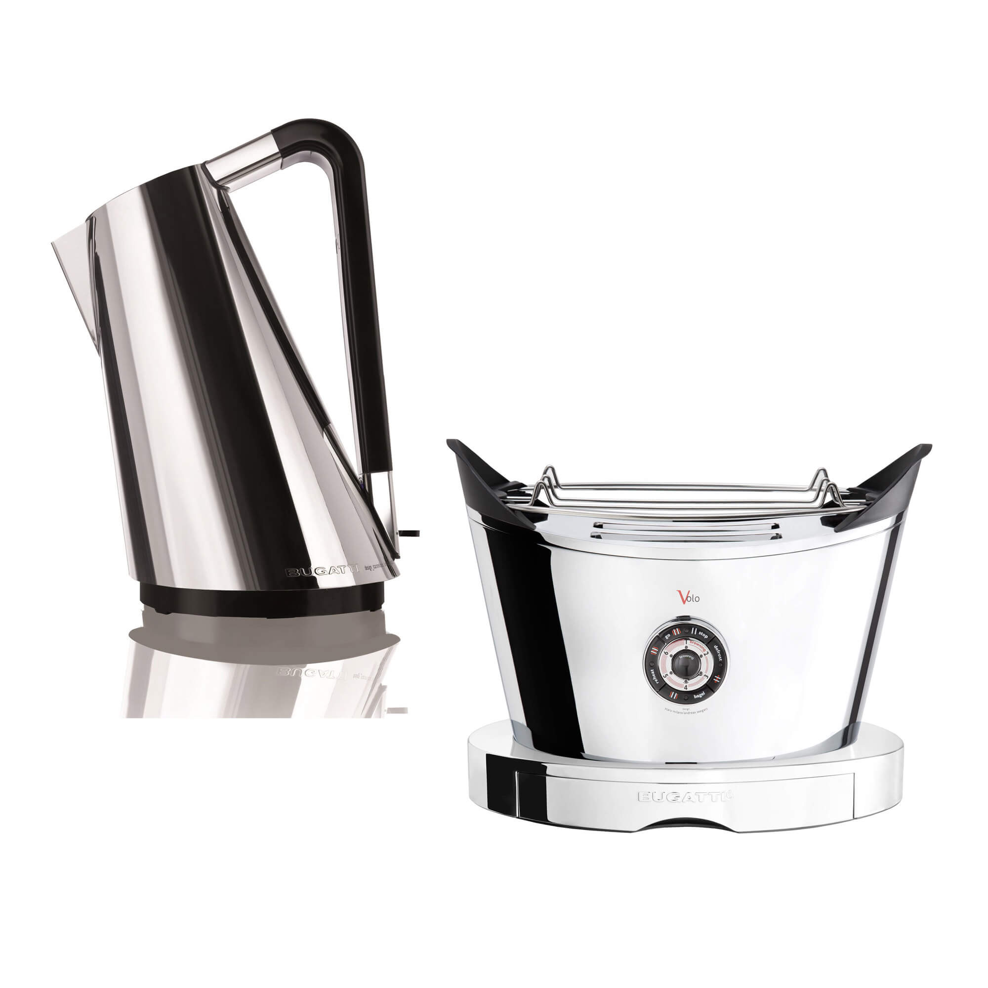 Bugatti Vera Easy Kettle & Volo Toaster Chrome Set | Housing Units
